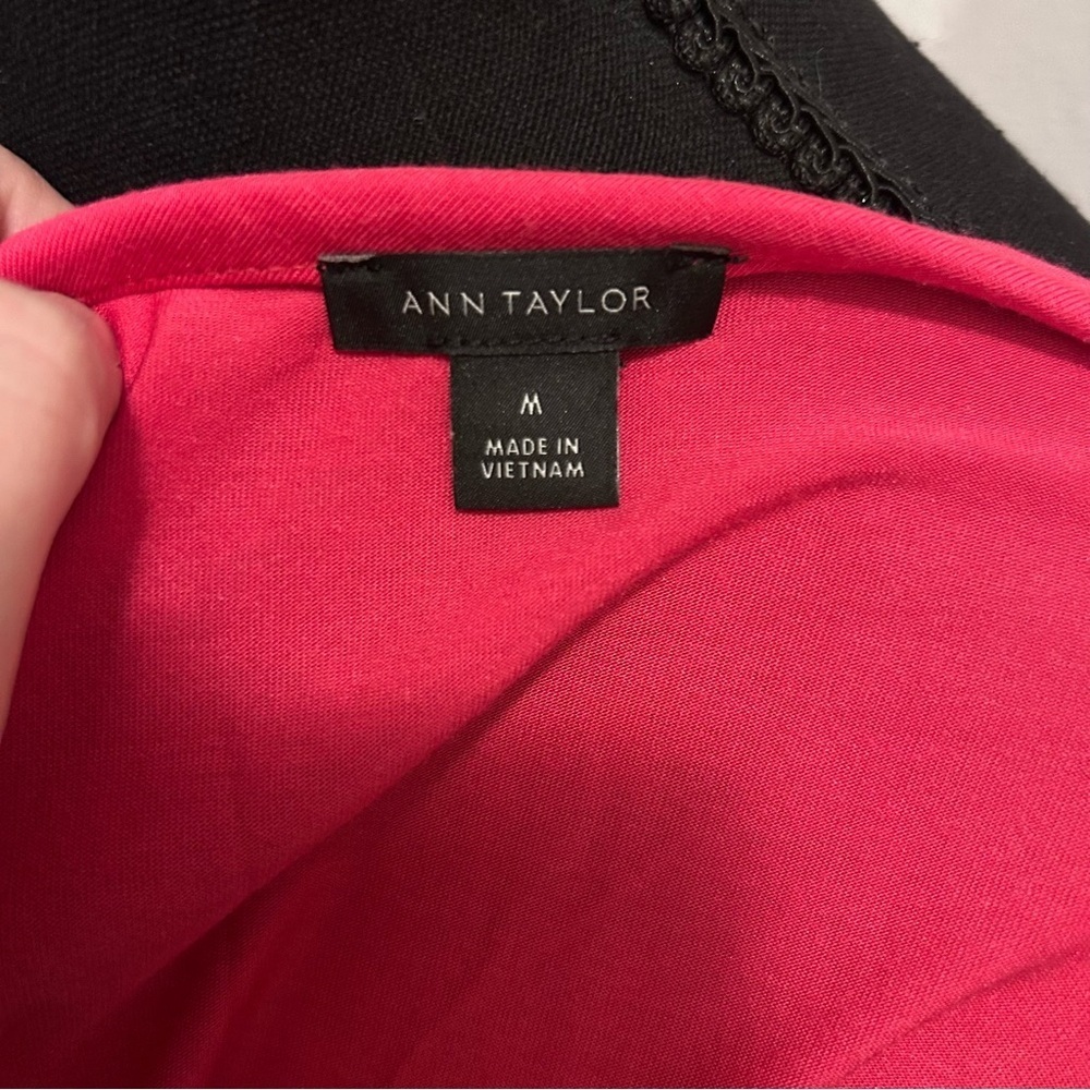 Ann Taylor Pink Long Sleeve Top Size M Great To Layer - Picture 4 of 5